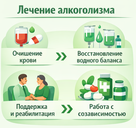 лечение алкоголизма в Куртамыше этапы
